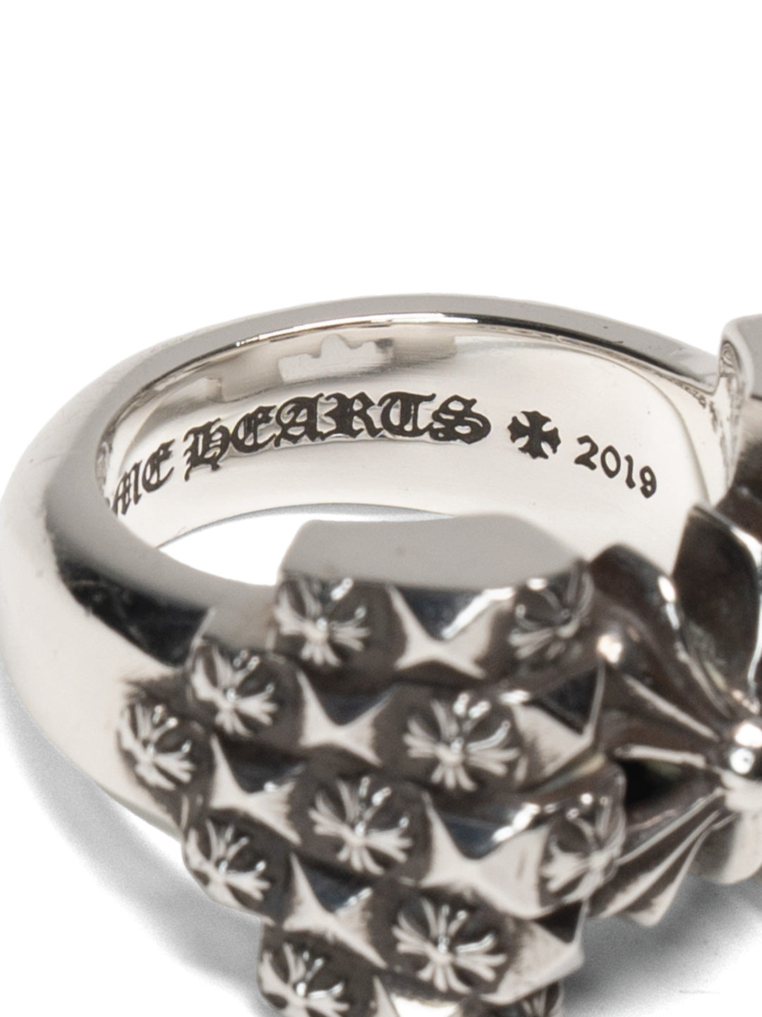 Chrome Hearts Deco Plus Ring Silver