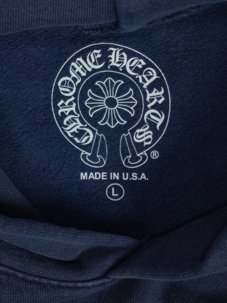 Chrome Hearts / Drake Certified Chrome Hand Dyed Hoodie (Miami Exclusive) Washed Blue