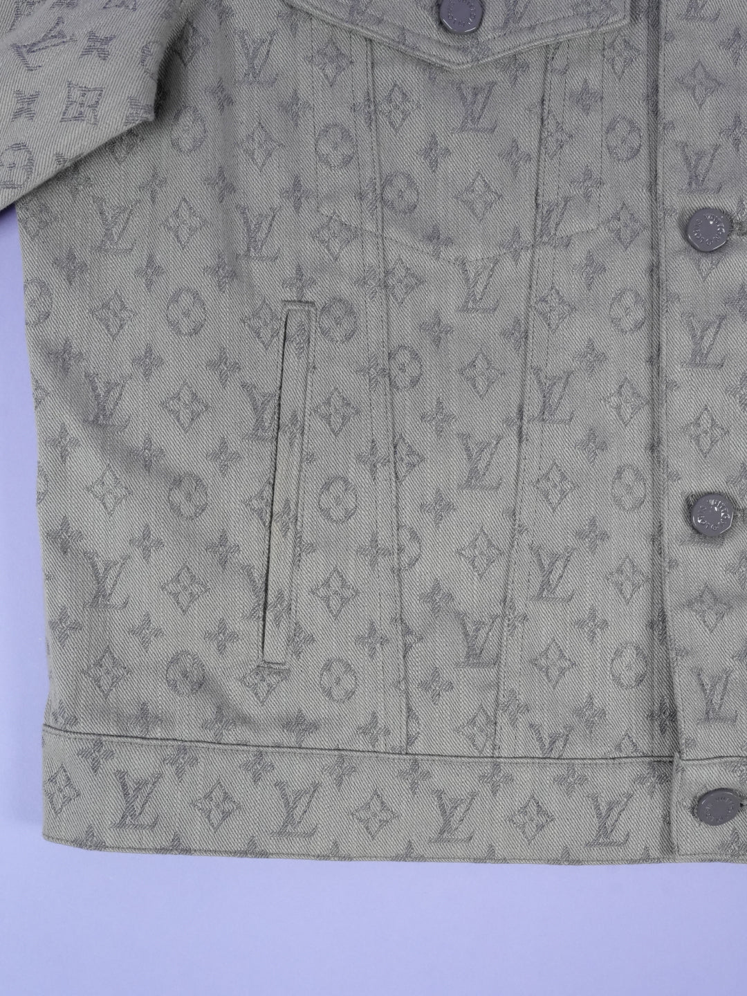 Louis Vuitton Monogram Denim Jacket Grey