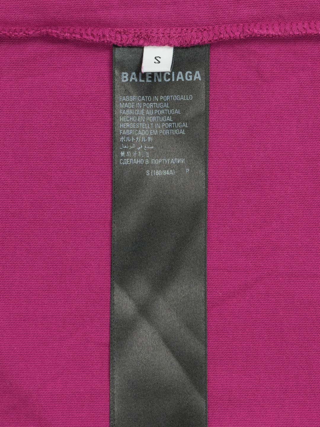 Balenciaga Embroidered Political Campaign Vintage T-Shirt	Dark Fuschia