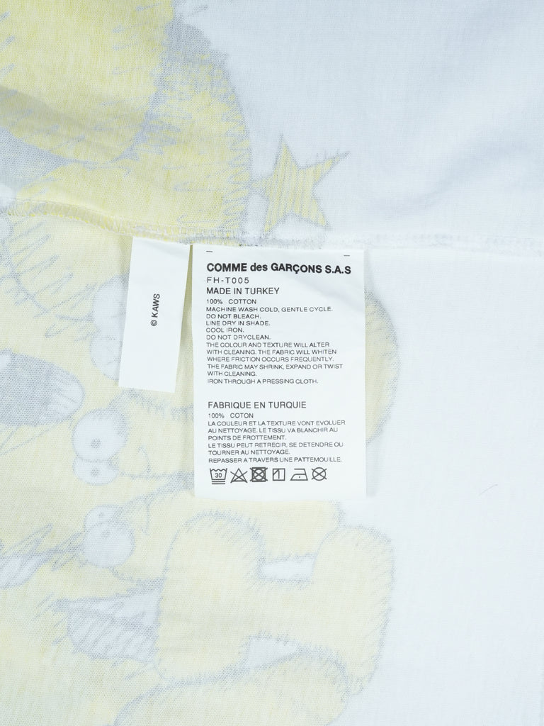 CDG / Kaws T-Shirt White/Yellow