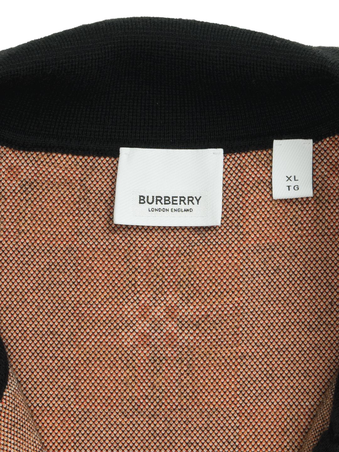 Burberry	Contrasting Colors Plaid Jacquard Polo Shirt Black/Orange