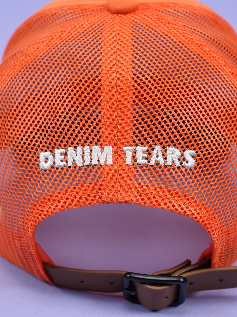 Denim Tears Cotton Peace Wreath Trucker Hat Orange