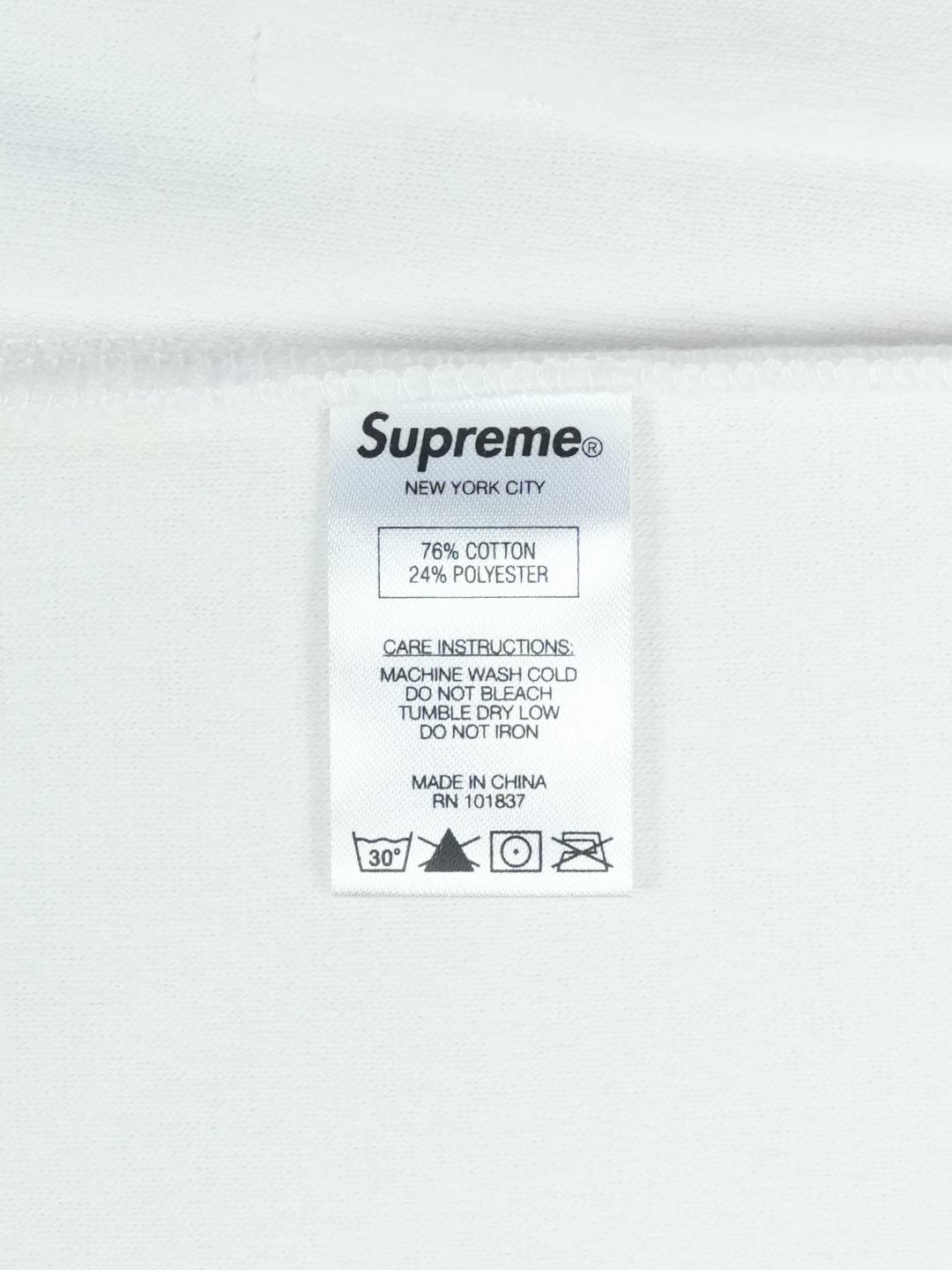 Supreme  Zip Front Terry Cardigan White