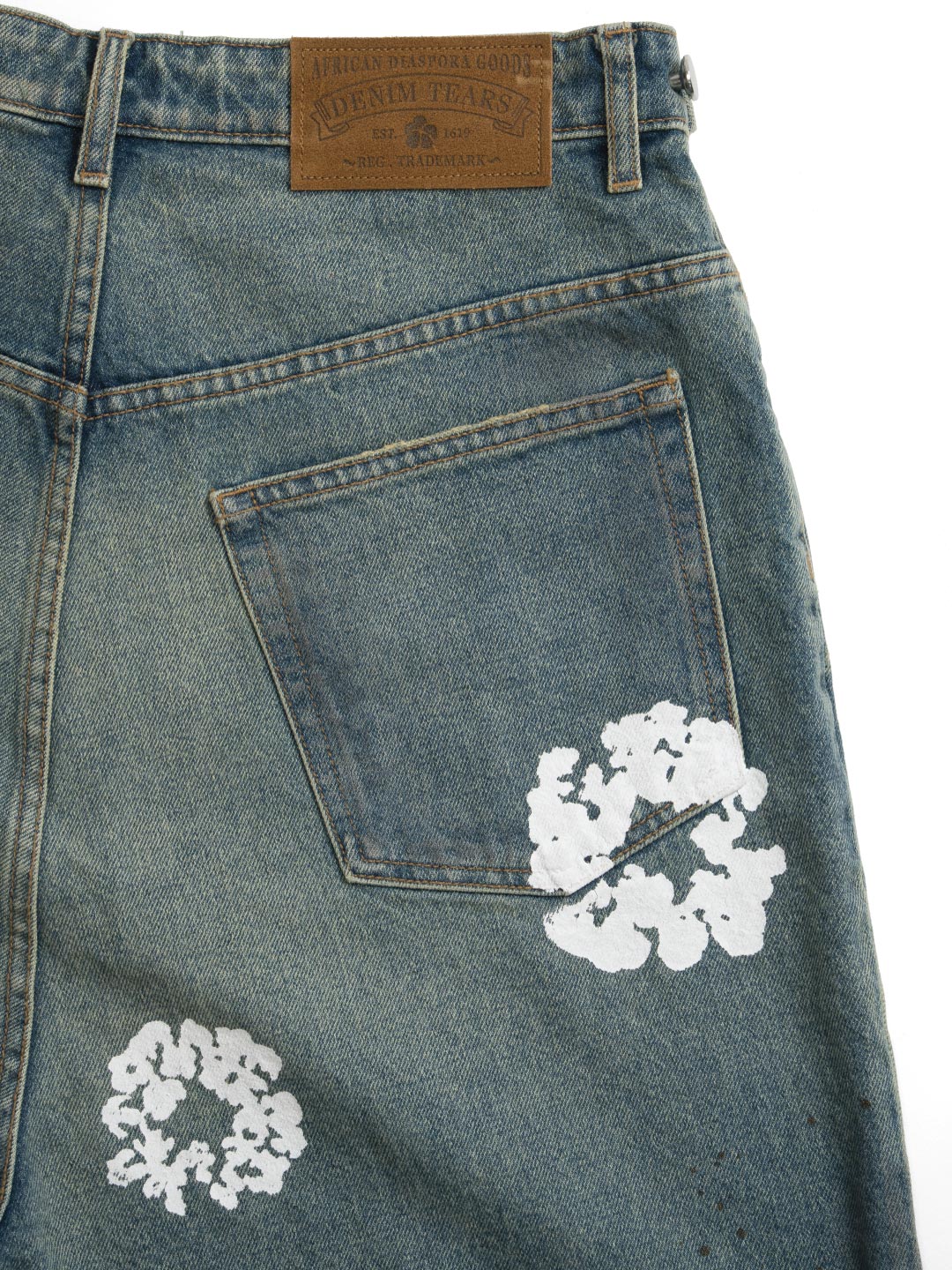 Denim Tears The Cotton Wreath Jean Short Dirty Wash