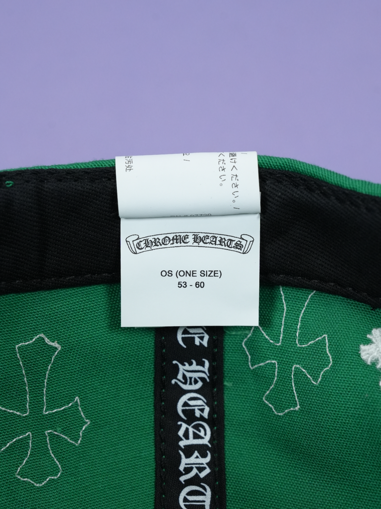 Chrome Hearts Cross Patch Baseball Hat Green