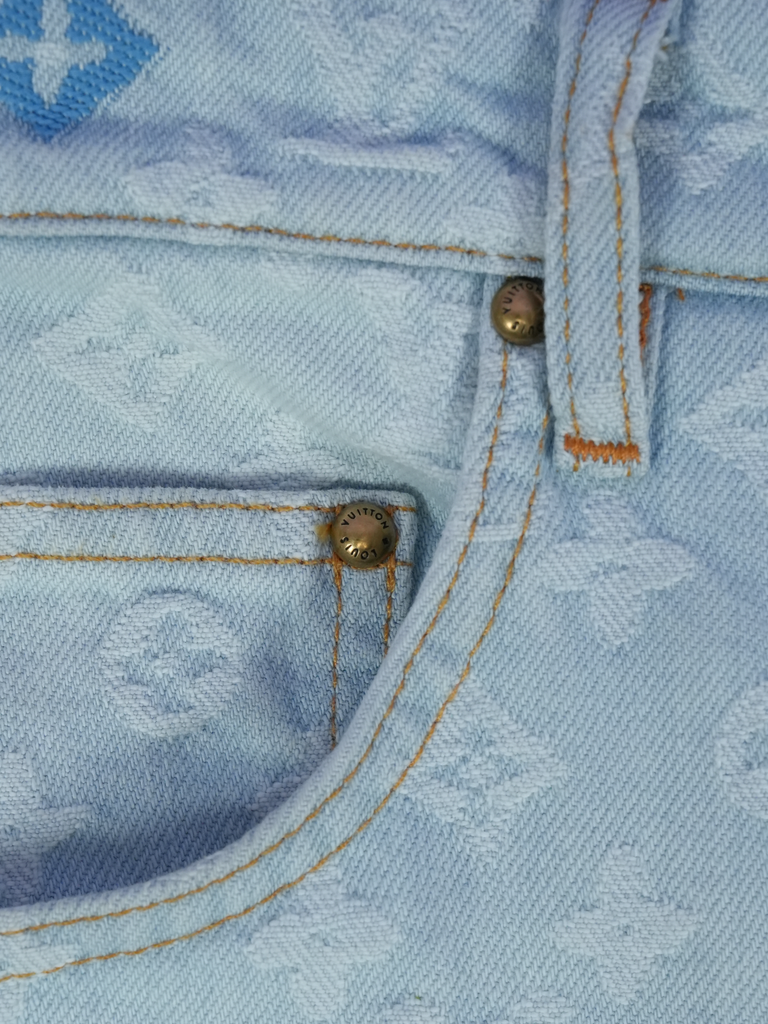 Louis Vuitton Monogram Denim Pants (by Tyler, The Creator) Washed Indigo