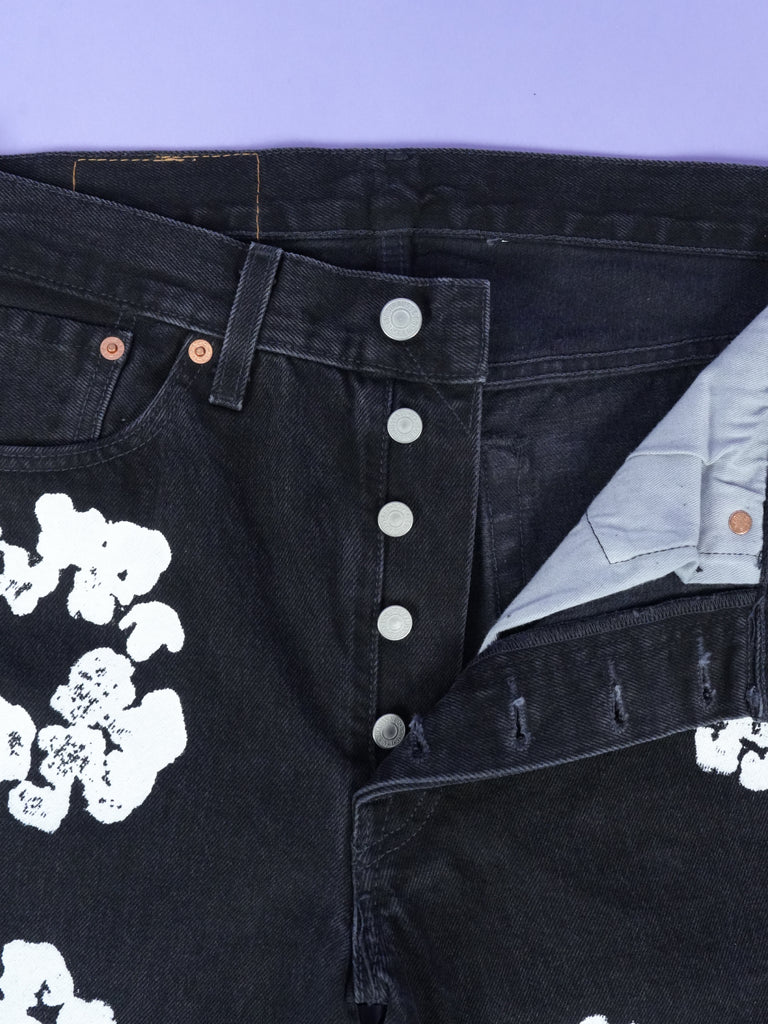 Denim Tears / Levi's 501 Cotton Wreath Jean Black