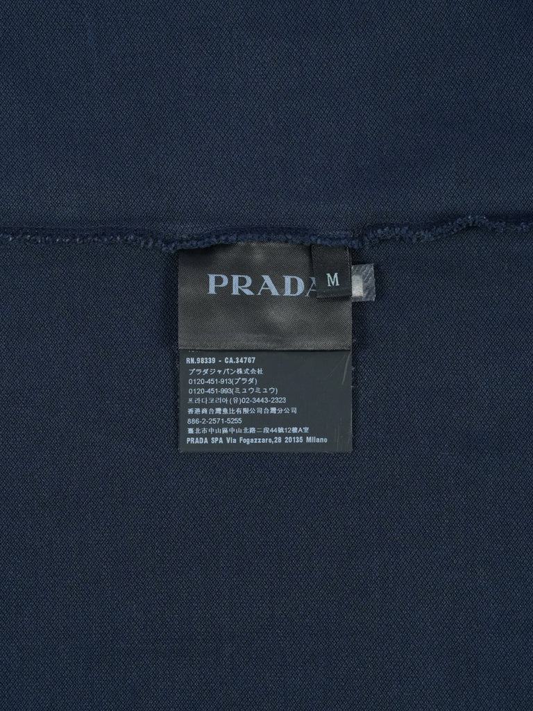 Prada Short Sleeve Polo Shirt Navy