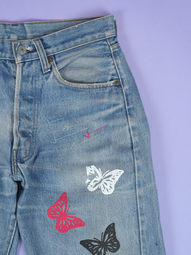 About Dreams Levi's Butterfly Jeans Blue