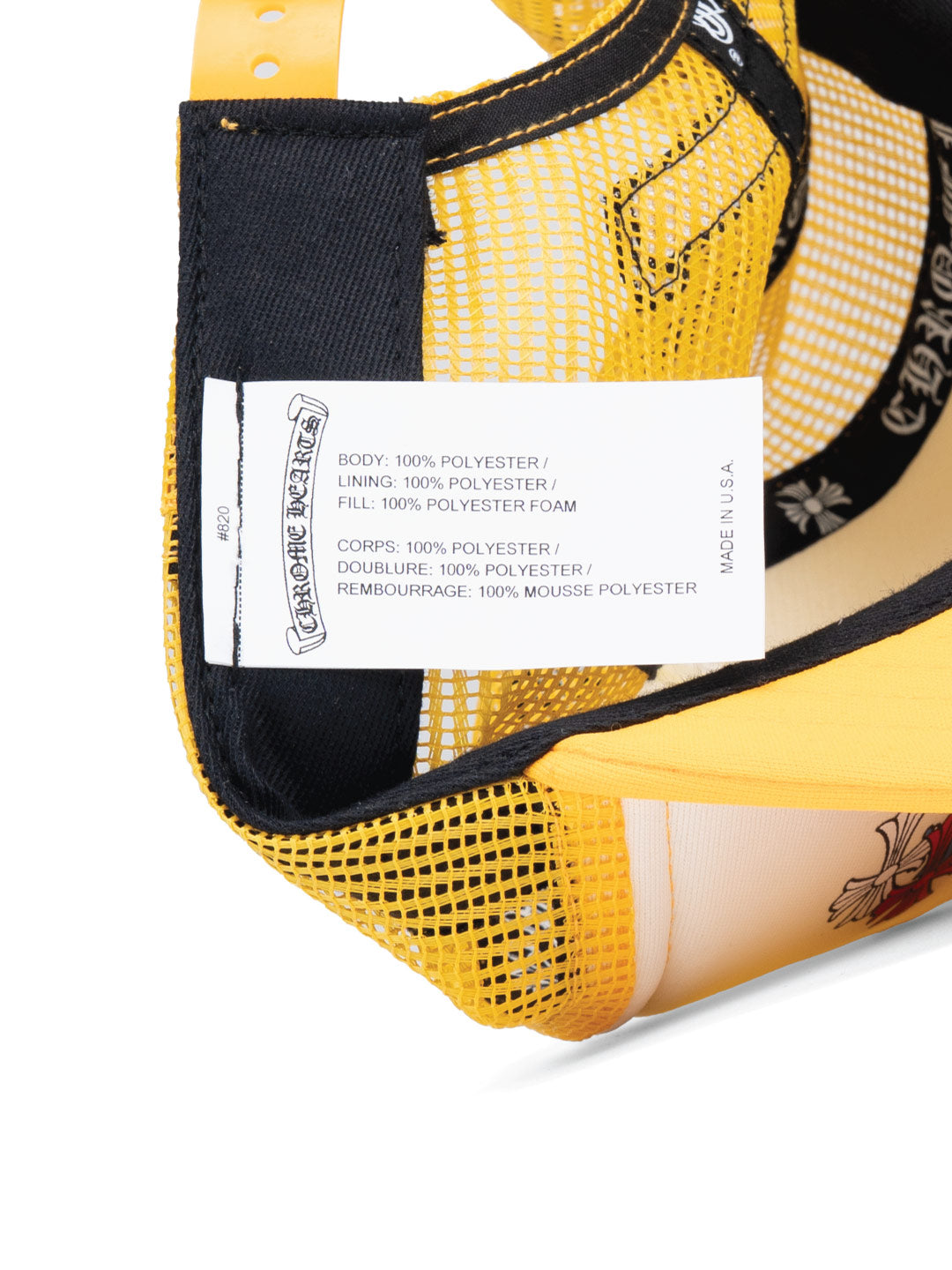 Multi Color Cross Trucker Hat Yellow/White