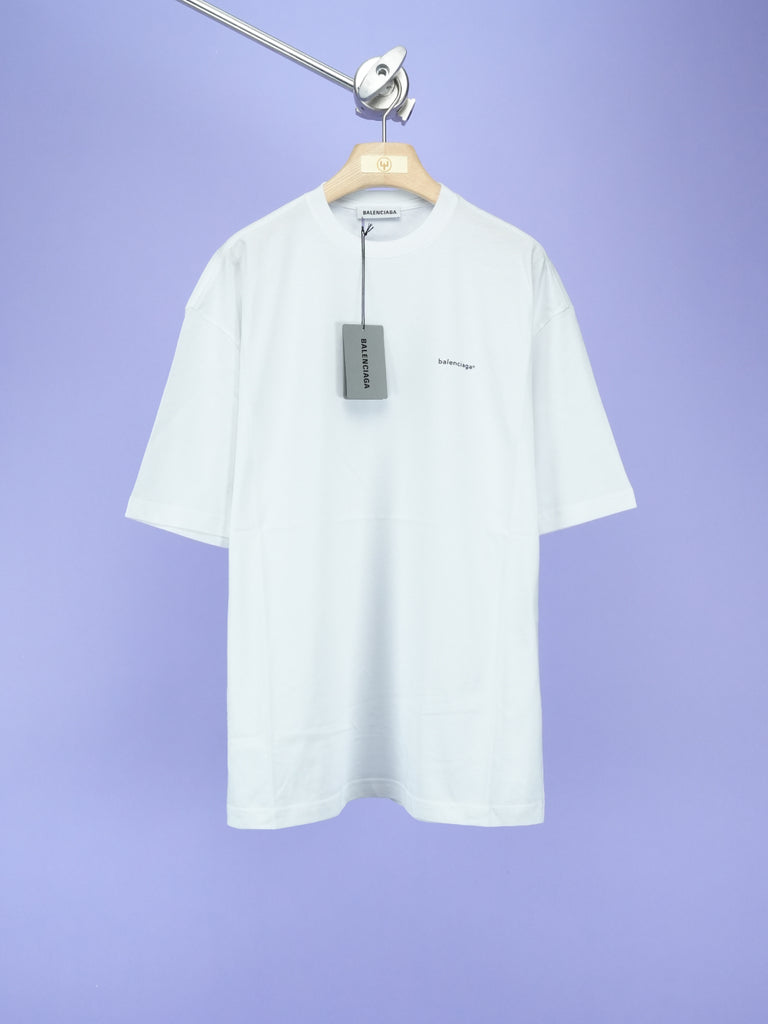 Balenciaga Small Logo Print T-Shirt White