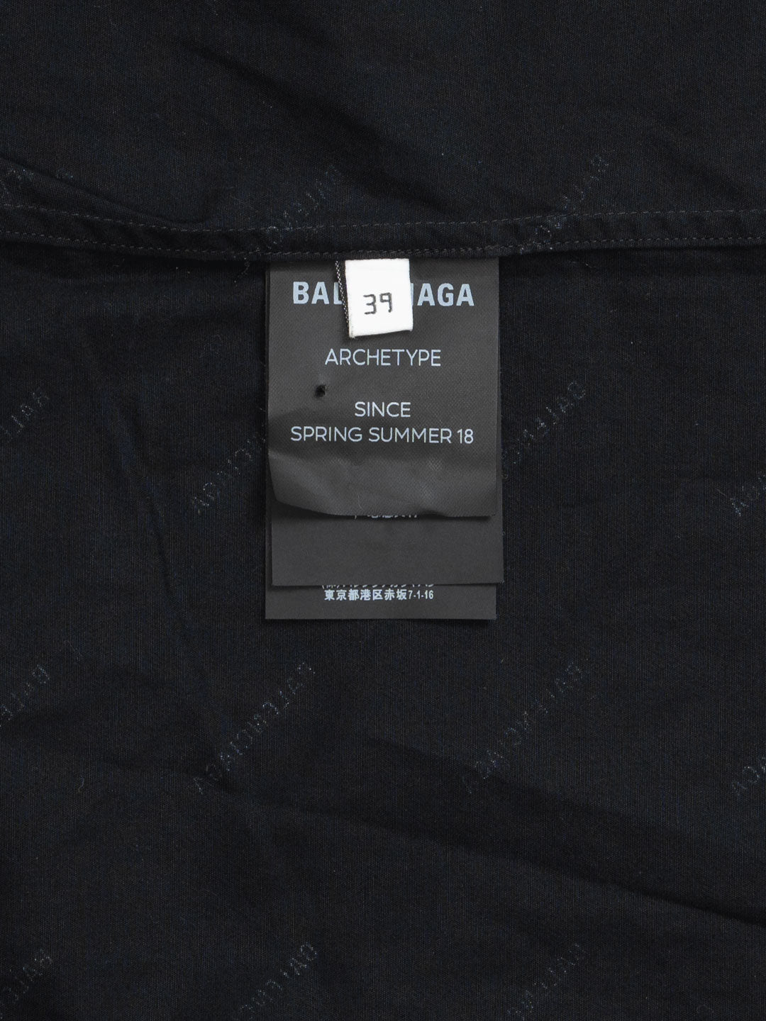 Balenciaga All Over Logo Shirt Black