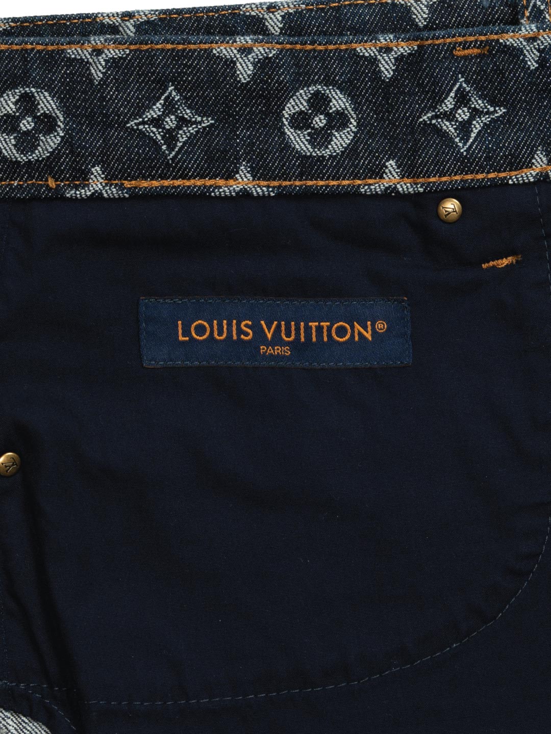 Louis Vuitton	Monogram Jacquard Denim Skate Pants Indigo