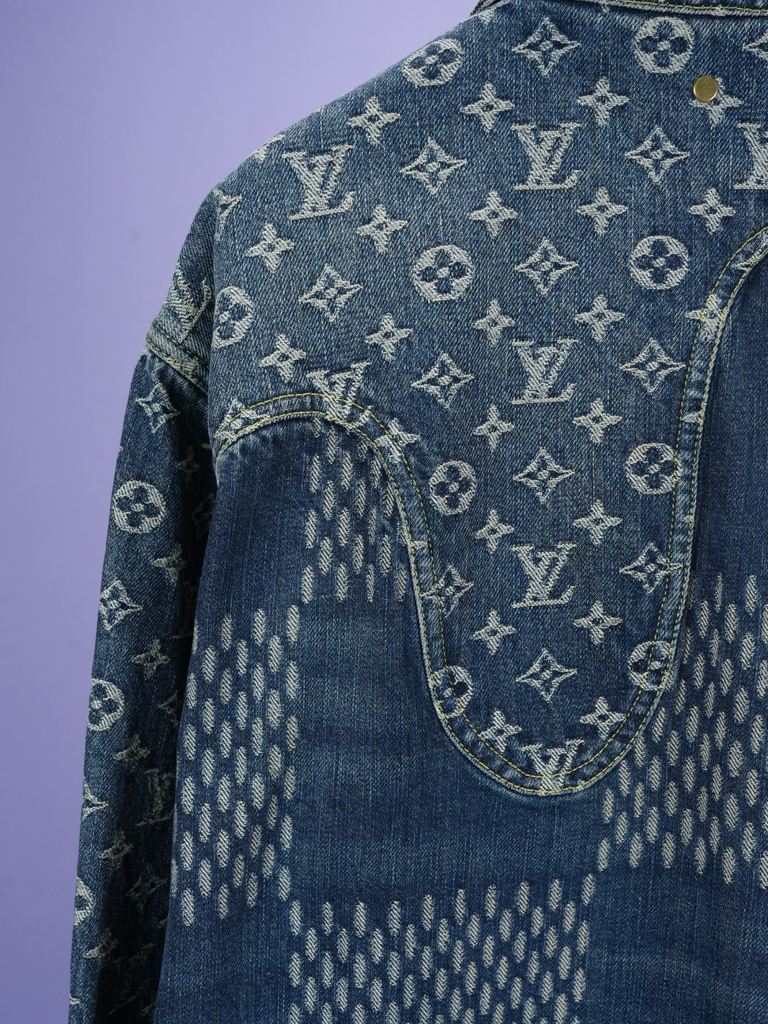 Louis Vuitton	/ Nigo Giant Damier Waves MNGM Denim Jacket Indigo