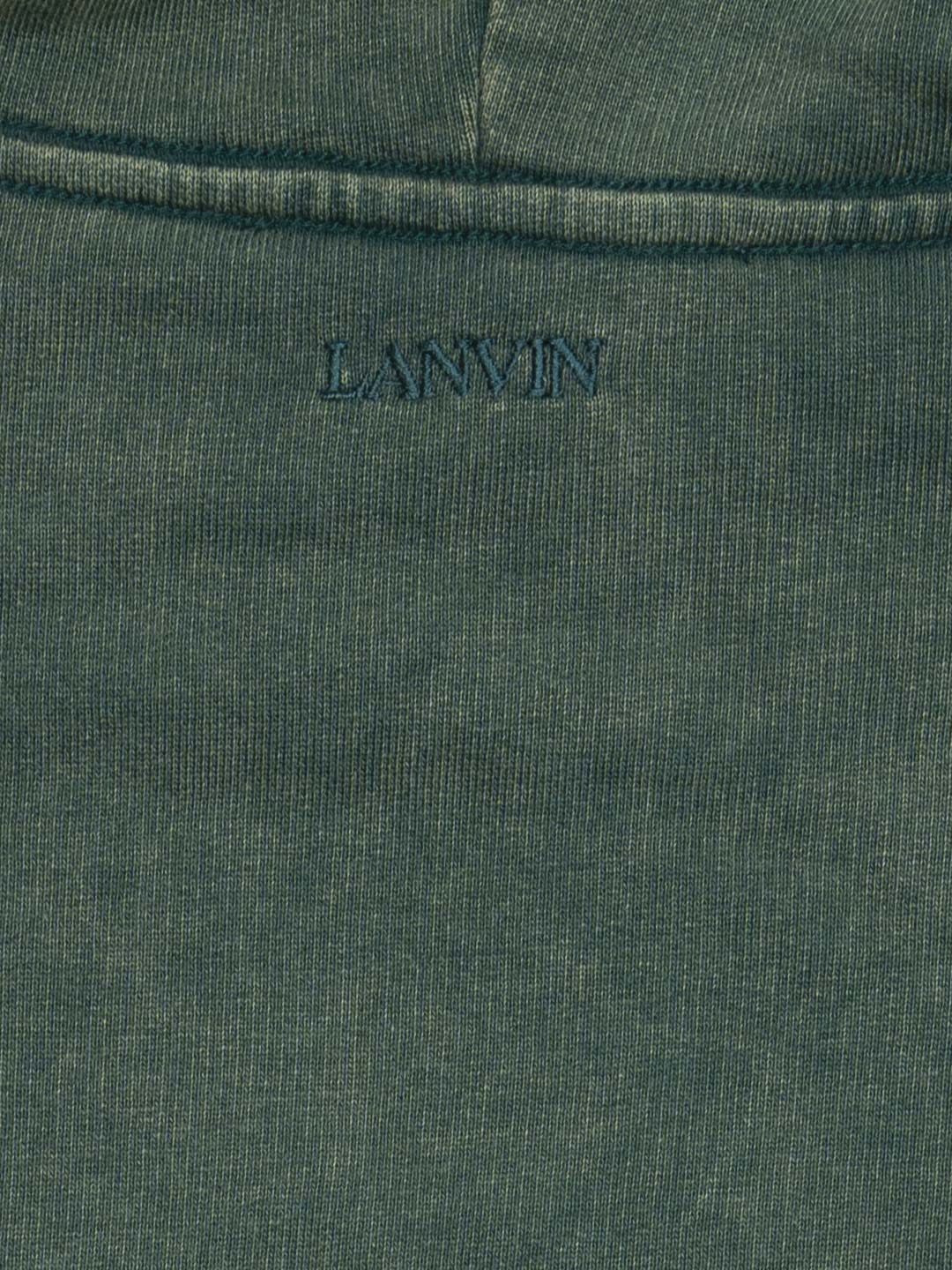 Gallery Dept. / Lanvin Logo Hoodie Paint Marks Green