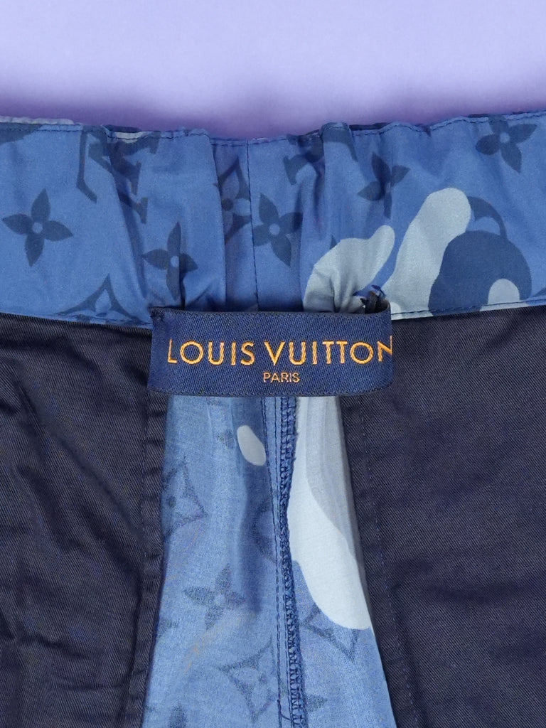 Louis Vuitton	Monogram Camo Cargo Pants Blue