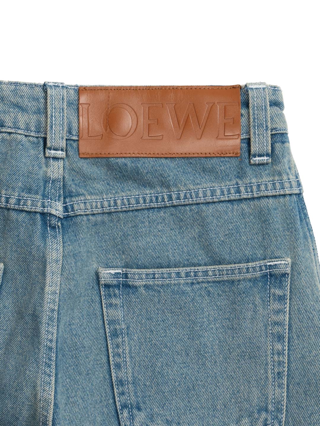 Loewe Fisherman Jeans With Embroidered Blue