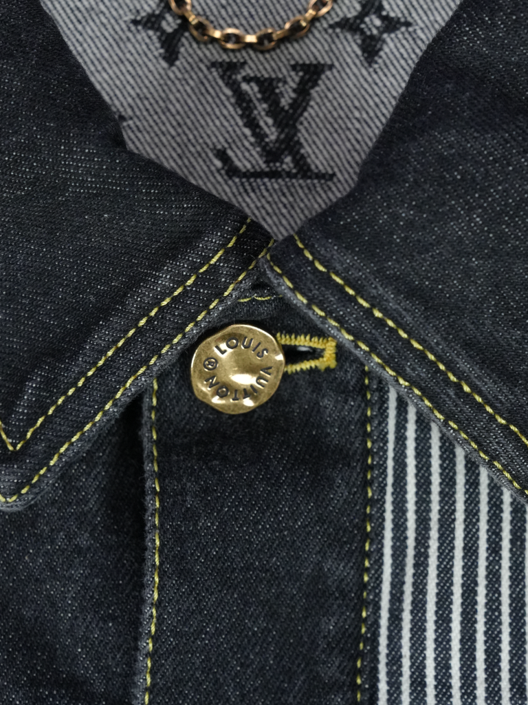 Louis Vuitton / Nigo Monogram Crazy Denim Workwear Jacket Black