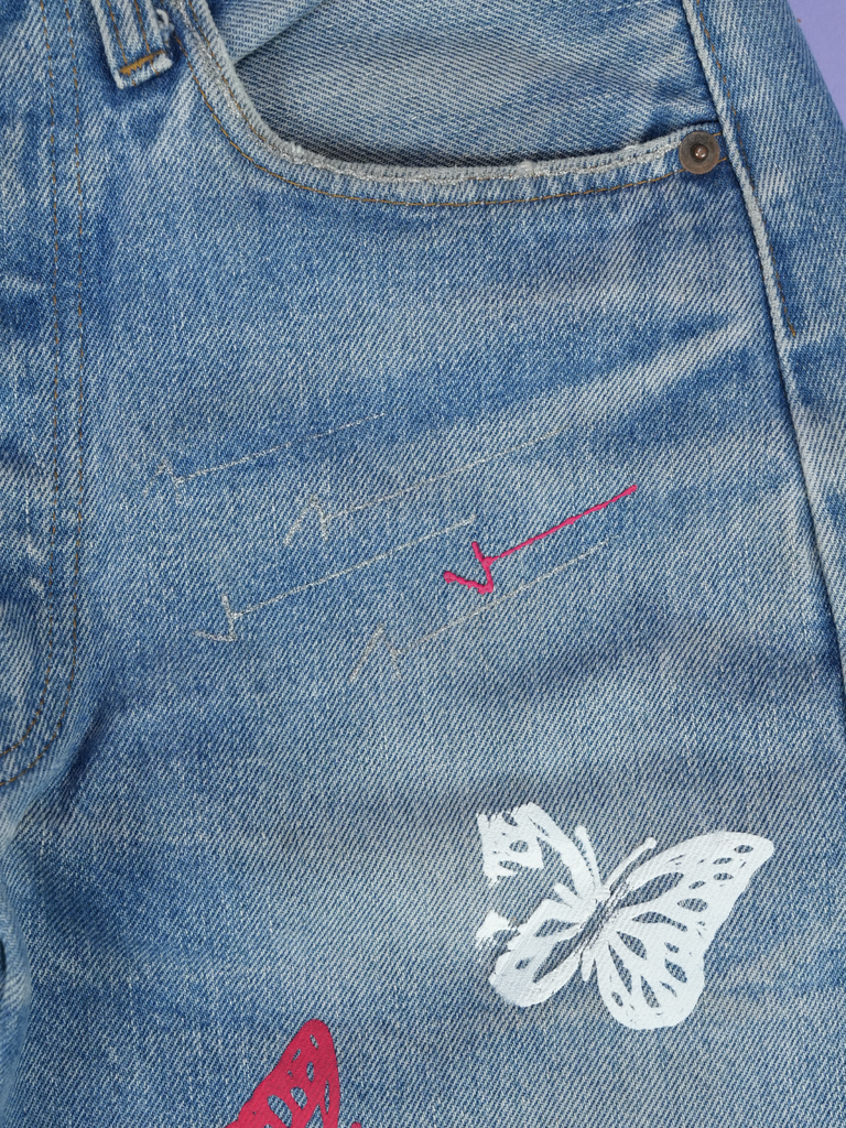 About Dreams Levi's Butterfly Jeans Blue