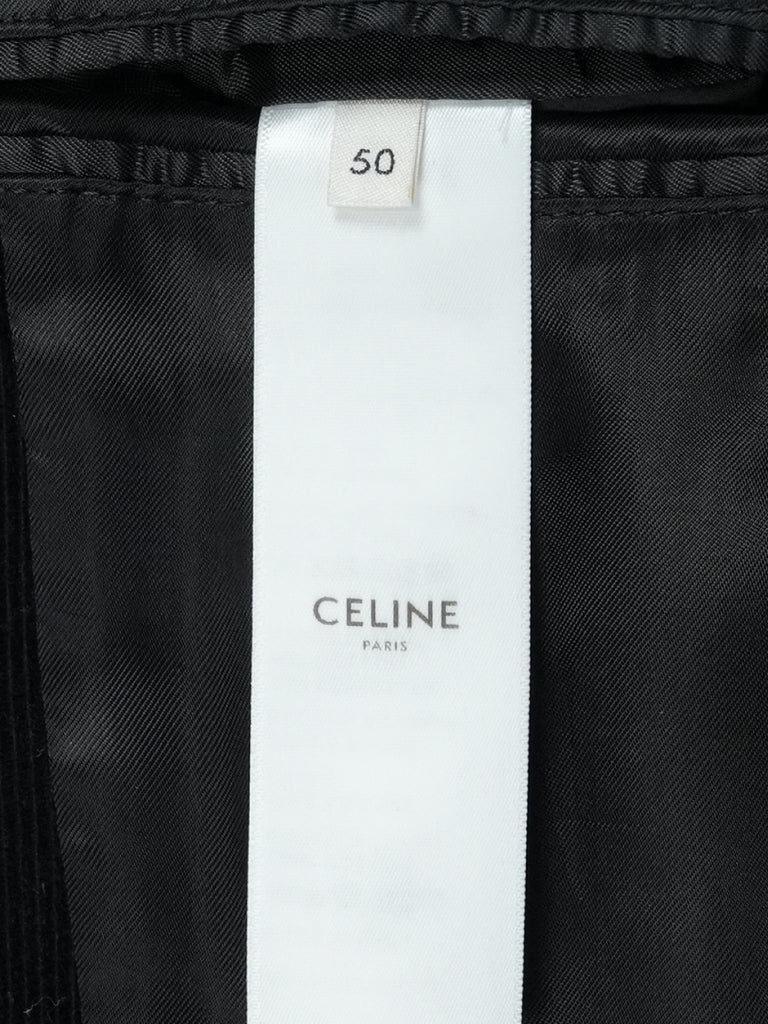 Celine Teddy Jacket In Corduroy Black