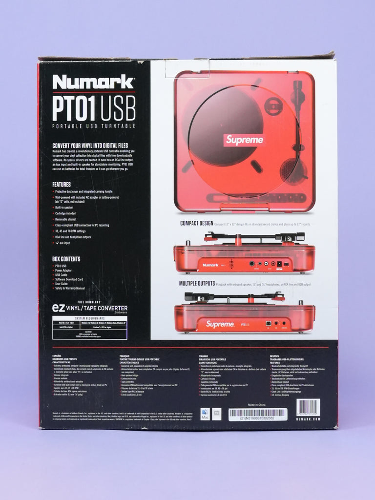 Supreme / Numark PT01 Portable Turntable