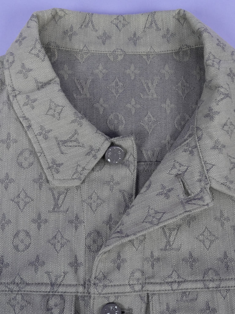 Louis Vuitton Monogram Denim Jacket Grey