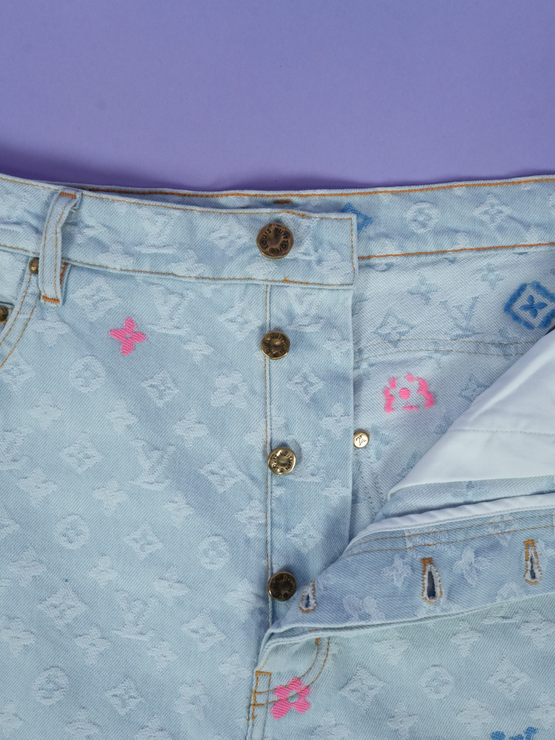 Louis Vuitton Monogram Denim Pants (by Tyler, The Creator) Washed Indigo