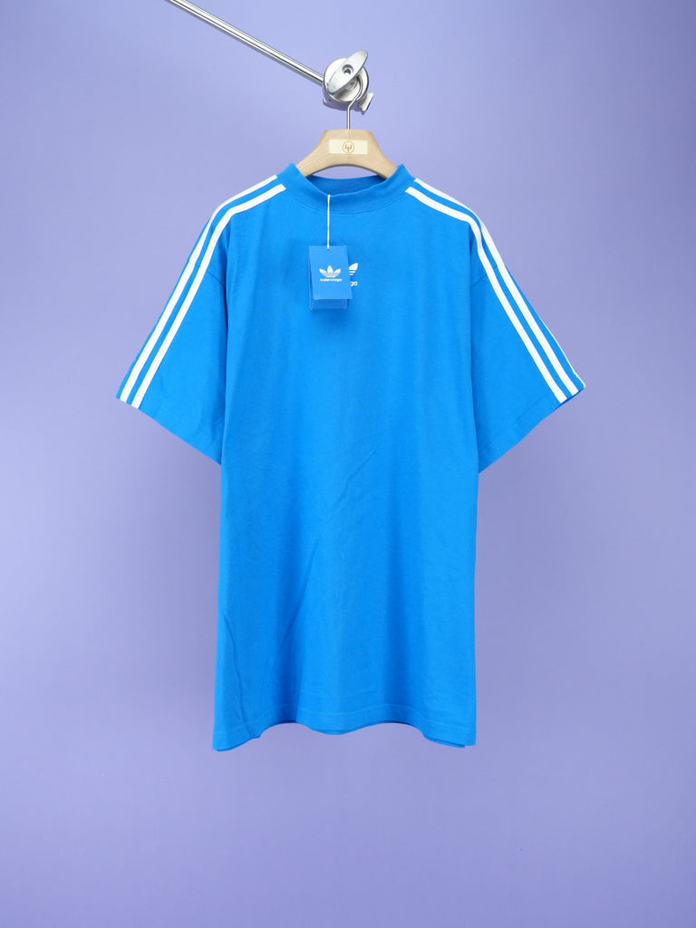 Balenciaga / Adidas Logo Print T-Shirt Blue