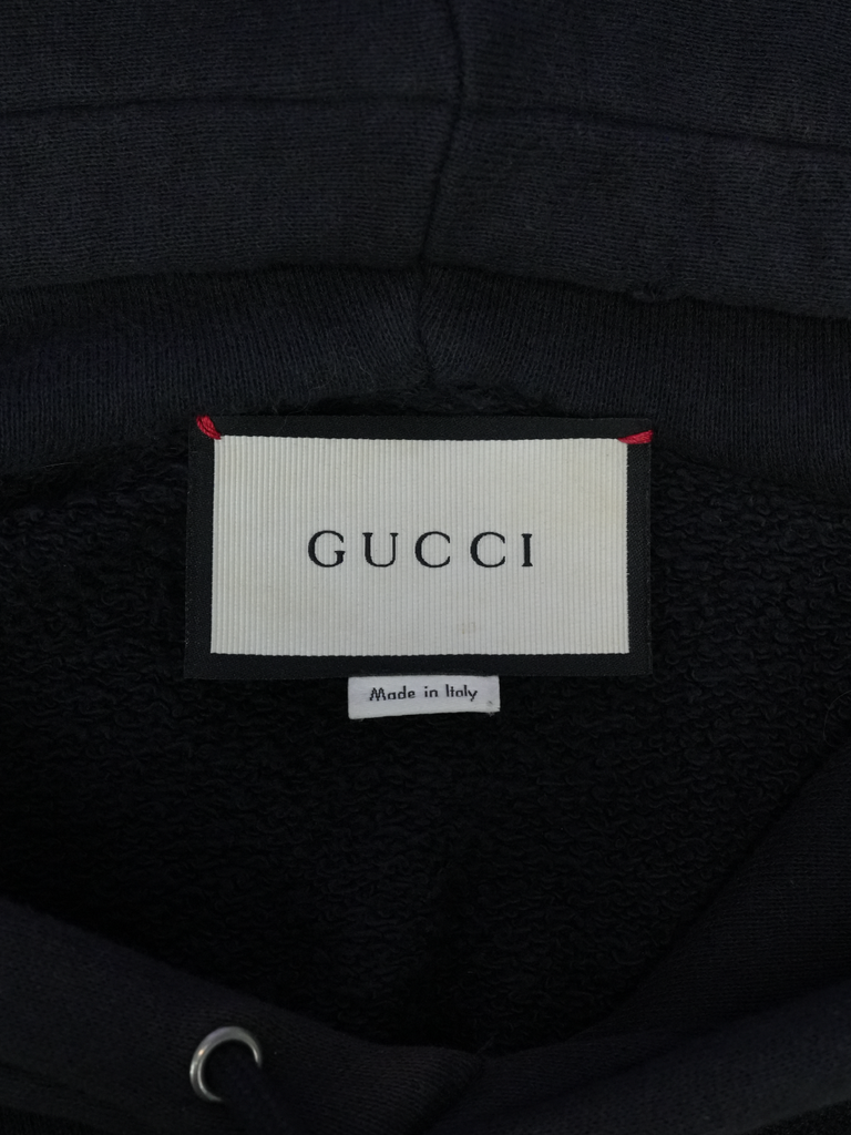 Gucci Two Tiger Graphic Embroidered hoodie Black