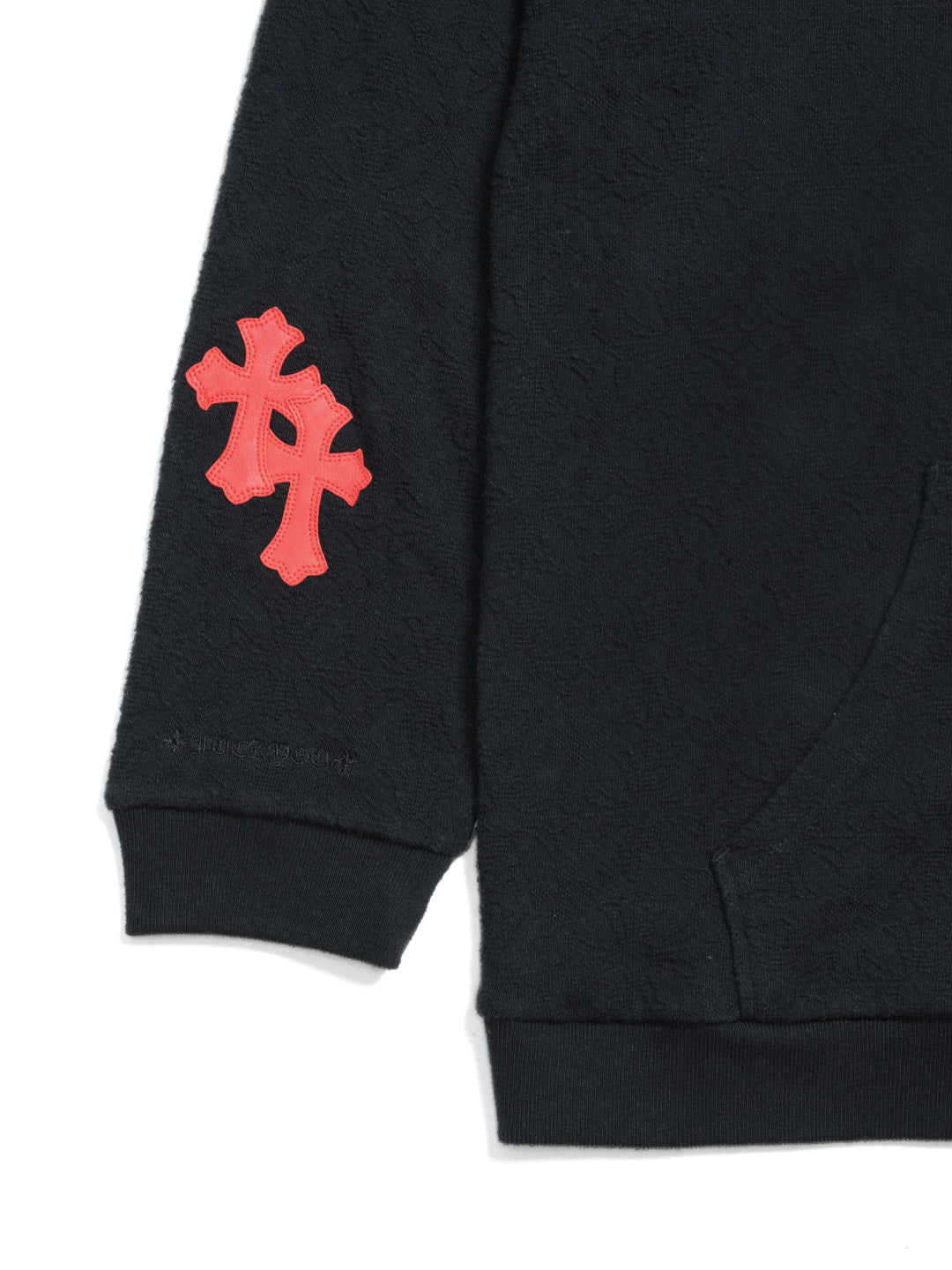 Chrome Hearts Cross Patch Hoodie Black/Red