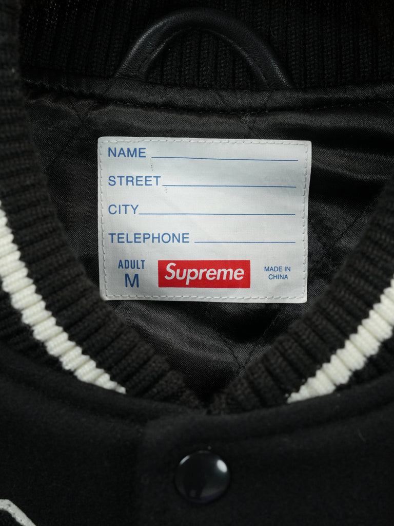 Supreme Tiger Varsity Jacket Black