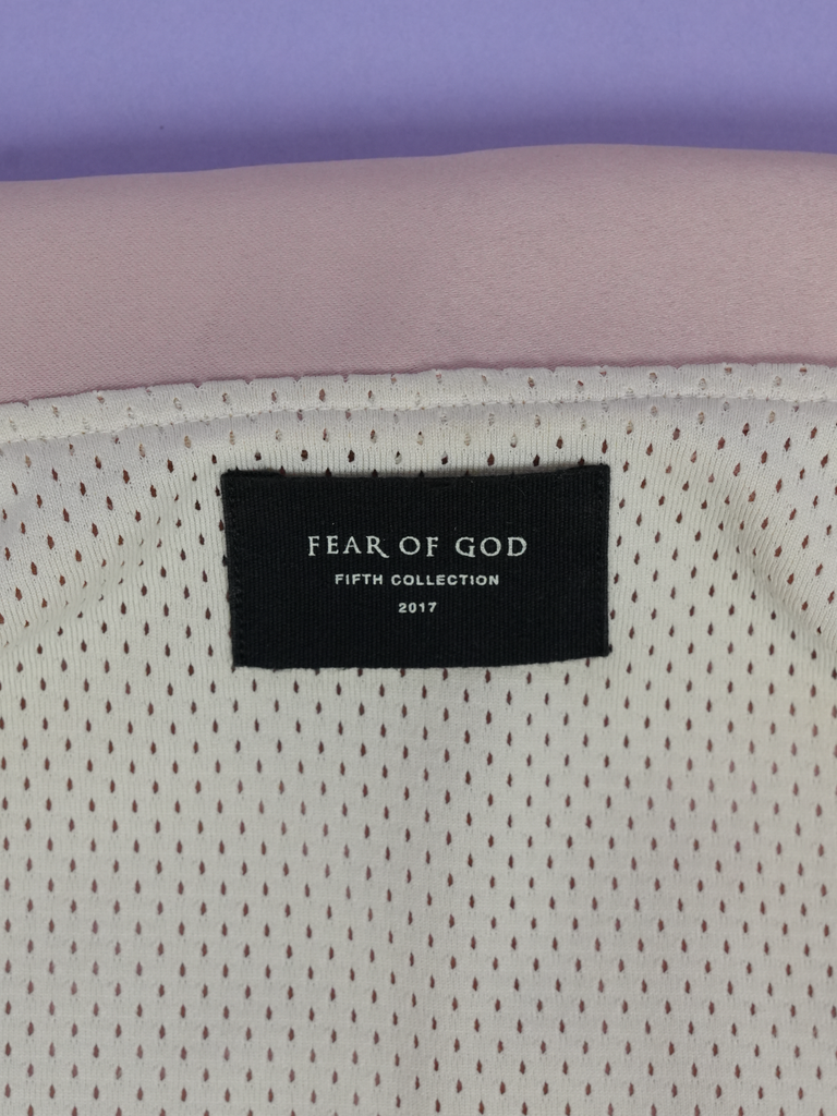 Fear of God Satin Baseball Coach Jacket Blush