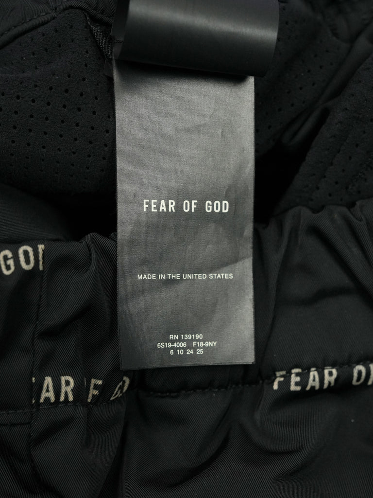 Fear of God All Over Print Baggy Nylon Pants Black