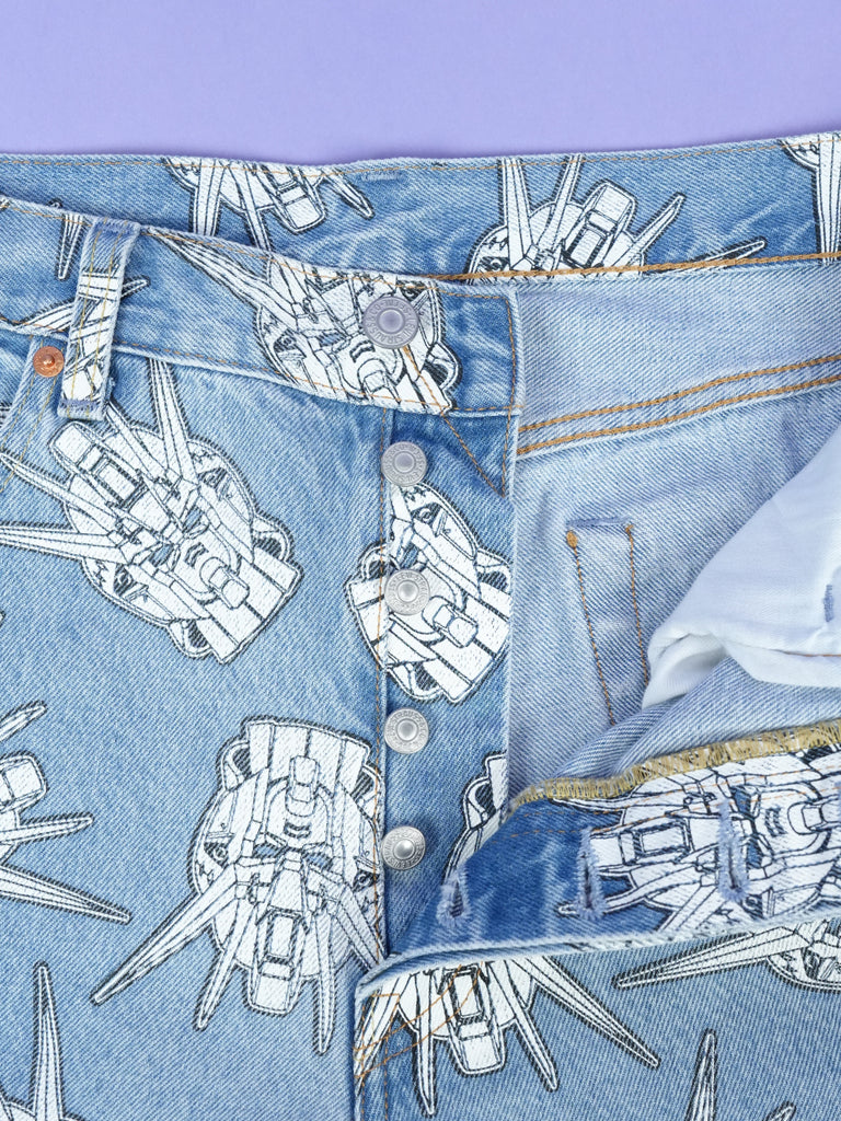 Levi's / Gundam Seed ‘93 501 Jeans Starfighter Blue