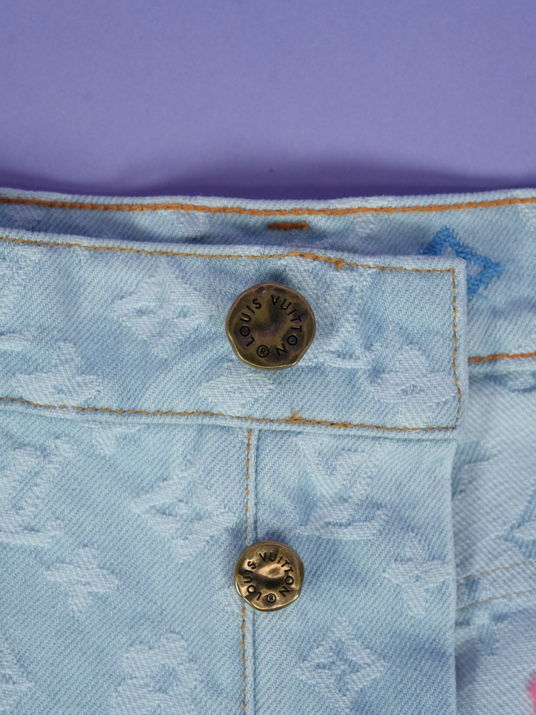 Louis Vuitton Monogram Denim Pants (by Tyler, The Creator) Washed Indigo