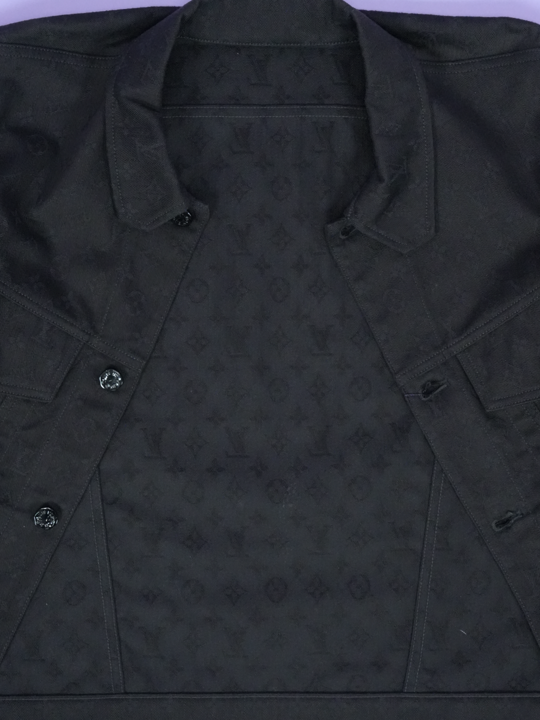 Louis Vuitton Monogram Denim Jacket Black