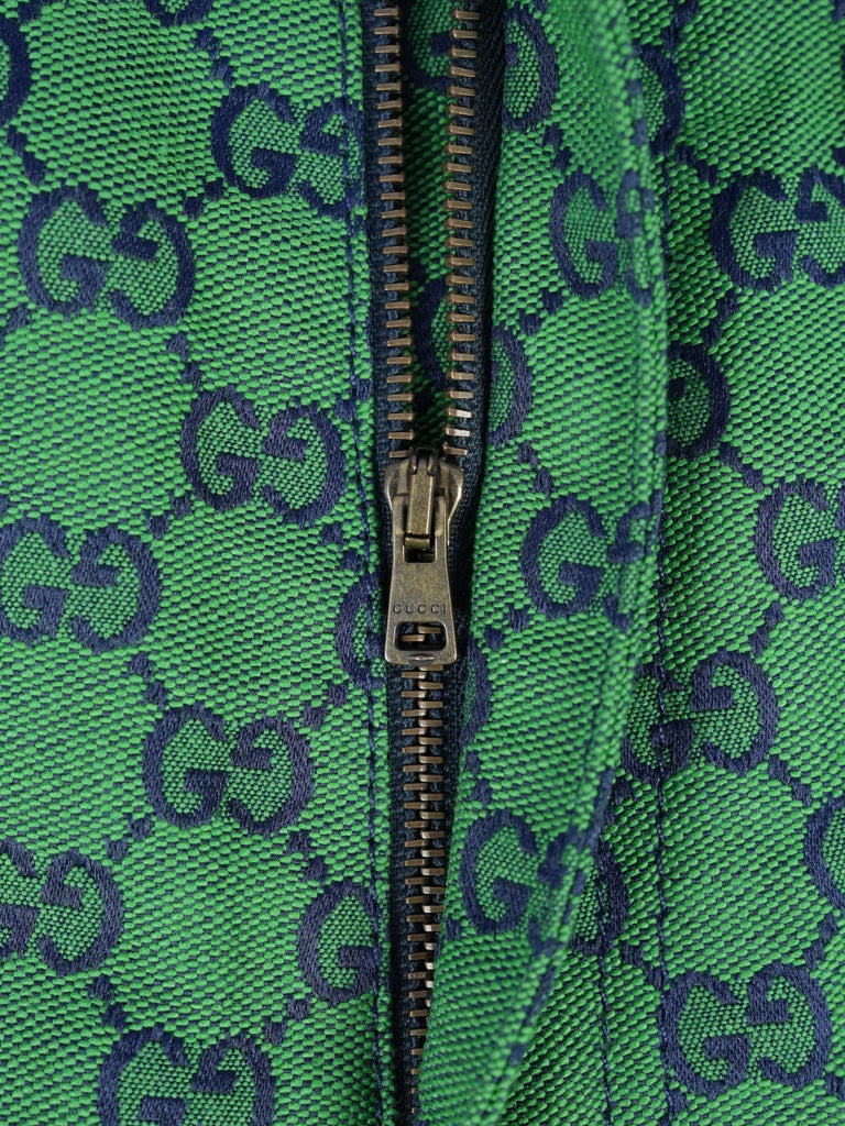 Gucci GG Jacquard Organic Cotton Blend Trousers Green