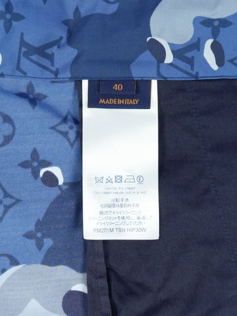 Louis Vuitton	Monogram Camo Cargo Pants Blue