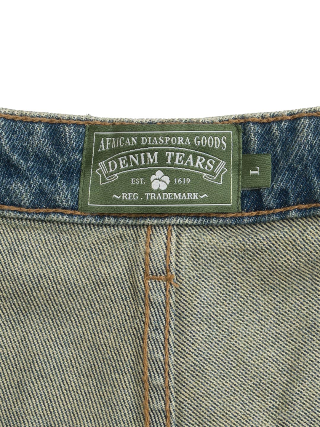 Denim Tears The Cotton Wreath Jean Short Dirty Wash