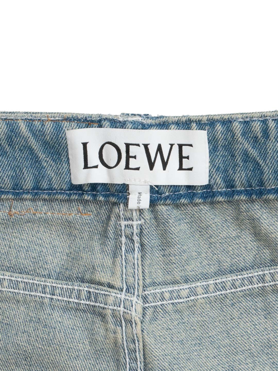 Loewe Fisherman Jeans With Embroidered Blue